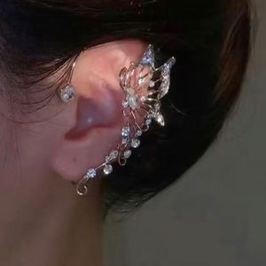 New Shiny Zircon Butterfly Earrings (left ear )